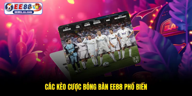 Các kèo cược bóng bàn EE88 phổ biến